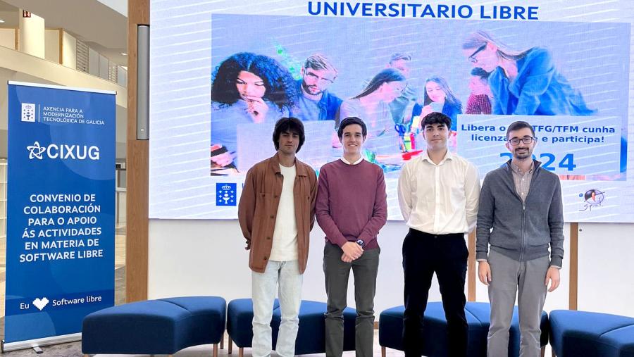 Antón Gómez López, na cerimonia de entrega do premio na Cidade da Cultura