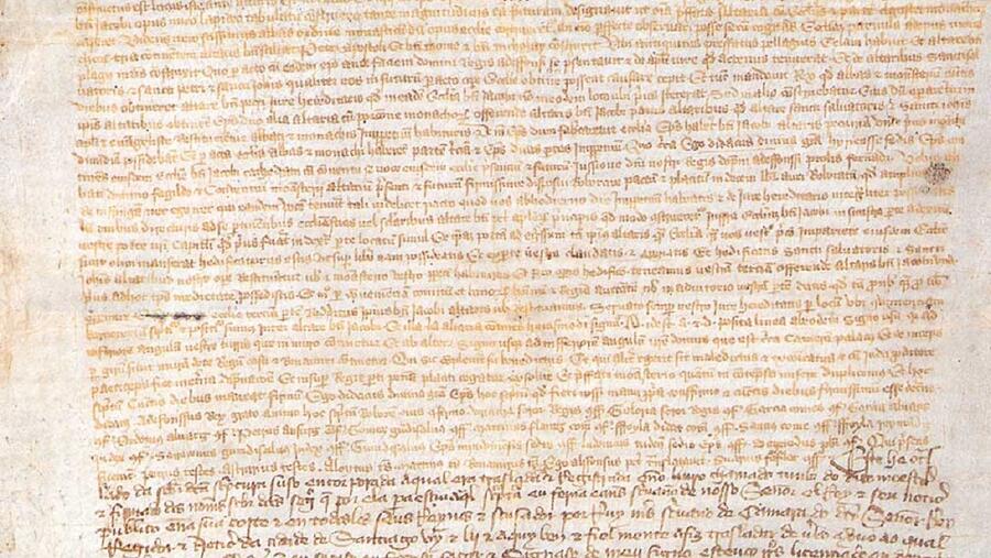 A copia máis antiga da Concordia de Antealtares. FOTO: Arquivo Histórico da USC