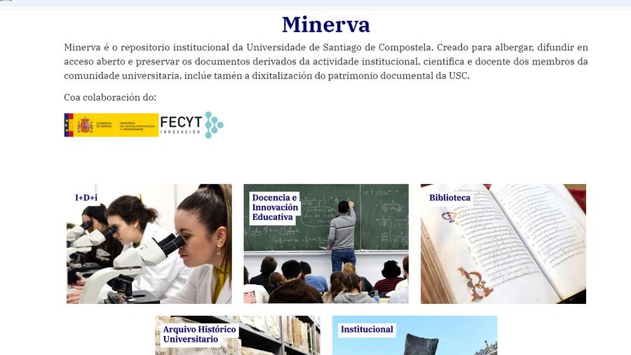 Portada do repositorio Minerva da USC
