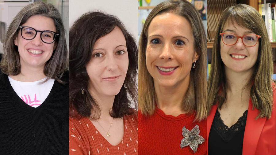 De esquerda a dereita, Beatriz Pelaz, Iria Gómez, Sara González e Cristina Gómez