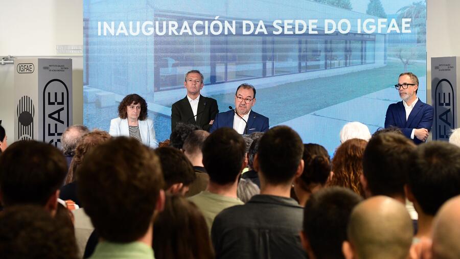 O reitor, na inauguración da nova sede do IGFAE. Foto: Santi Alvite