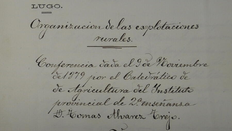 Conferencia agrícola de Lugo en 1879