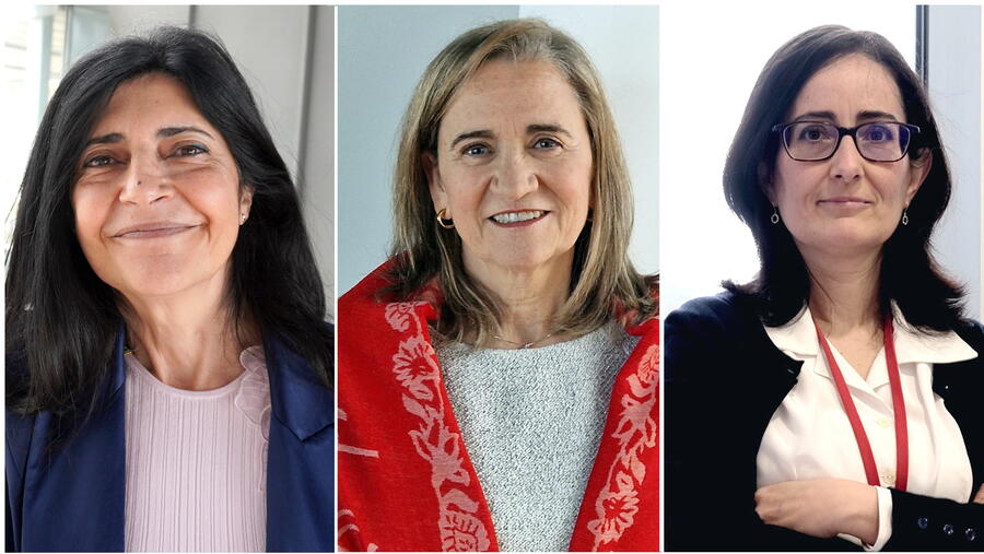 De esquerda a dereita Clara Álvarez, María José Alonso e María Giménez