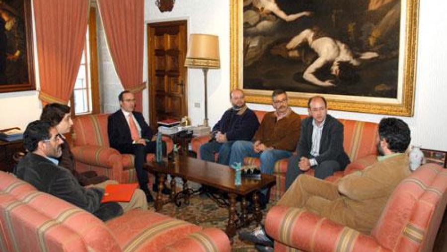 O reitor da USC recibiu este xoves no seu despacho ao prorreitor da Universidade de Porto, Manuel Janeira