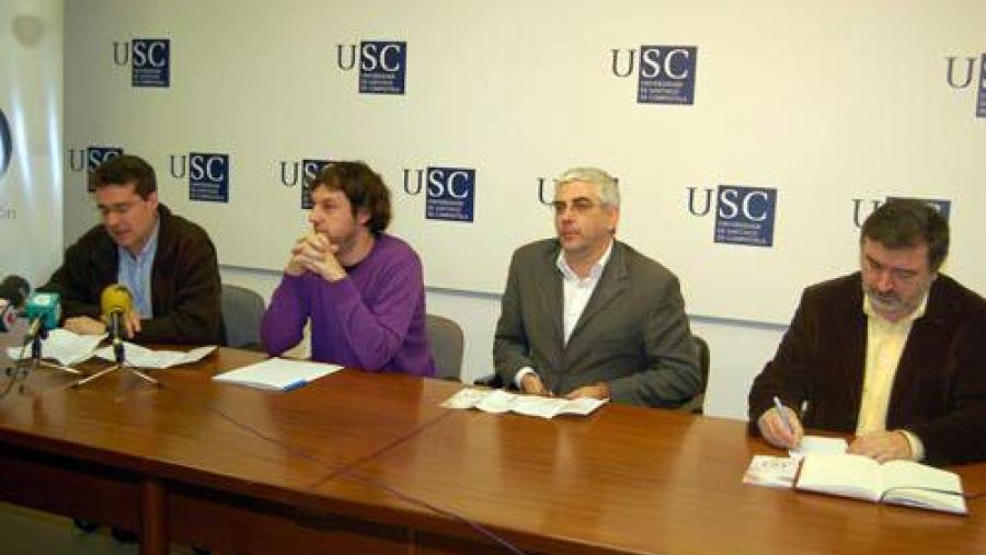 De esquerda a dereita, Xesús Rodríguez, Xavier Campos, Elias J. Torres e Lois Ferradás