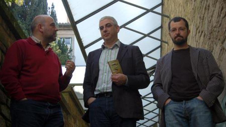 De esquerda a dereita, Pablo Sampedro, Elias J. Torres e Roberto Salgueiro