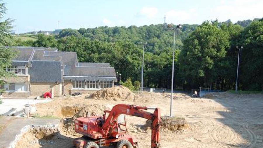 Os primeiros traballados de contrucción do novo edificio deron comezo esta semana