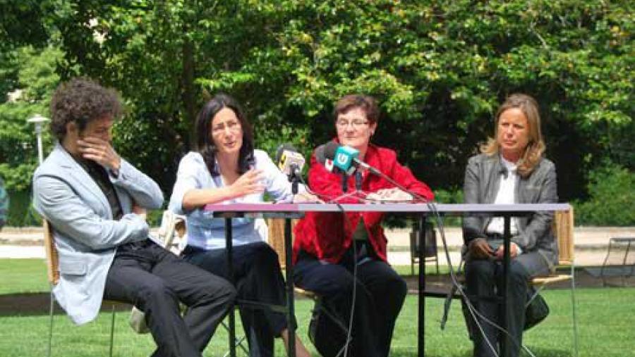 De esquerda a dereita, Enrique Alvarellos, Dolores Álvarez, Elvira Cienfuegos e Mabel Fraga
