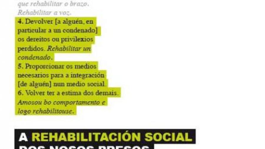 Cartaz do curso de verán 'A rehabilitación social dos nosos presos'