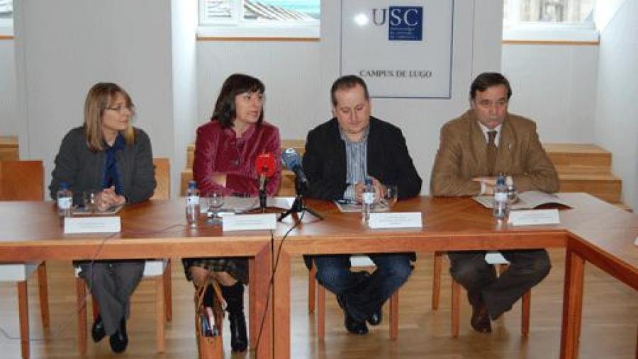 De esquerda a dereita: Concepción Burgo, Elvira Fidalgo, Antonio Veiga e Sinesio Pérez