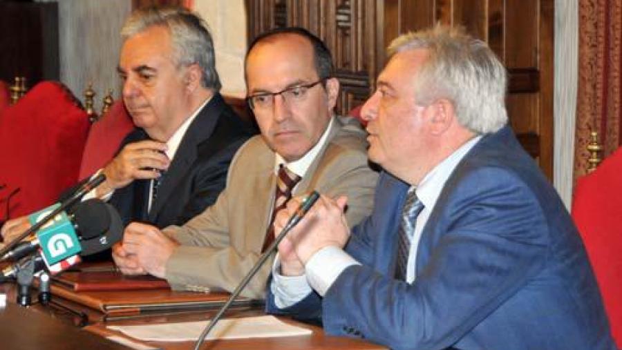 De esquerda a dereita, José Luis Ripoll, Senén Barro e Juan Viaño