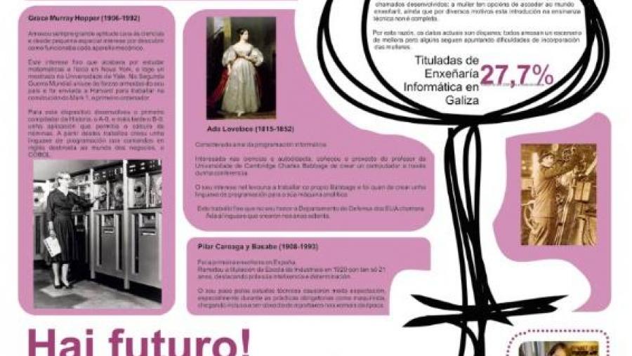 Unha exposición na ETSE amosa o papel da muller na enxeñaría