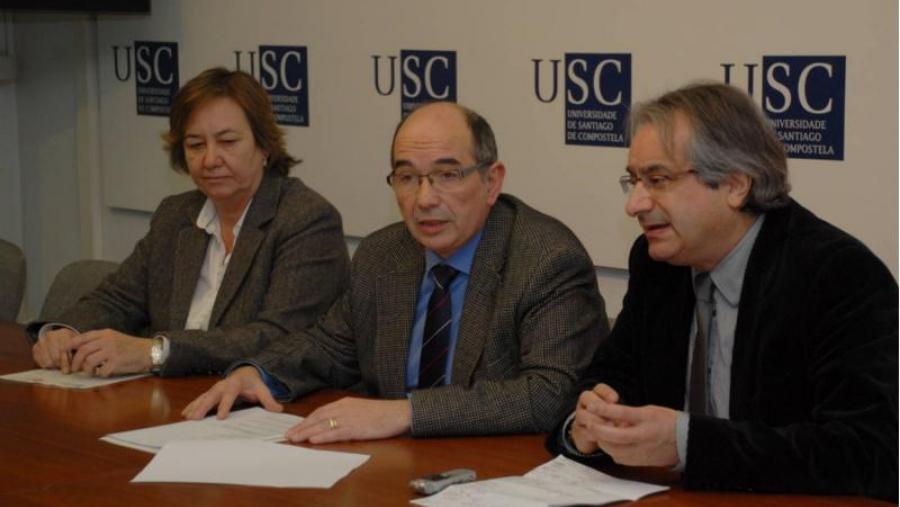 De esquerda a dereita, Camino Triguero, Francisco Durán e Carlos Barros