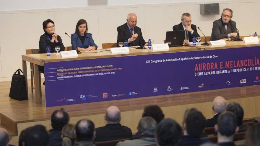 De esquerda a dereita Margarita Ledo, Marta Pérez, Juan Casares, Alfonso Cabaleiro e Julio Pérez