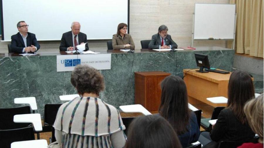 O reitor, Juan Casares, presidiu a inauguración das xornadas. Foto Alfonso