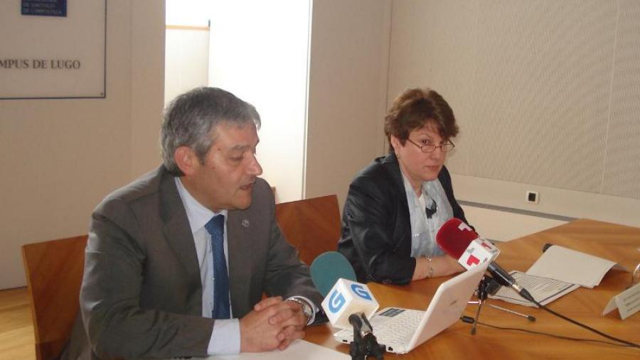 Pedro García e Mª Isabel González na presentación da oferta académico do Campus de Lugo