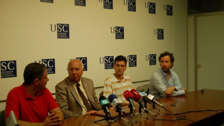 De esquerda á dereita, Miguel López, Juan Casares Long, Rubén Nogueiras e Carlos Salgado