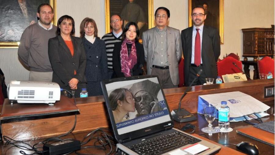 O vicerreitor de Relacións Exteriores e Internacionalización celebra unha xuntanza de traballo cunha delegación da Universidade de Sun Yat-sen de visita na USC