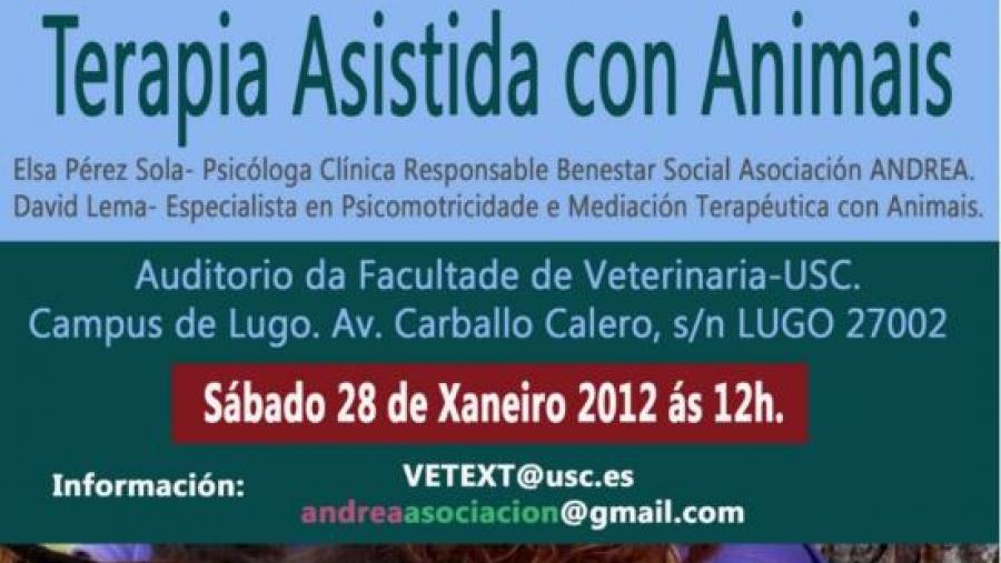 A Asociación Andrea explica este sábado en Veterinaria a súa experiencia en terapia asistida con animais