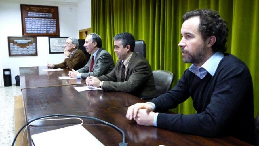 Carlos Salgado en primeiro termo, xunto a Luis Miguel Varela, Francisco González e Carlos Pajares (de dereita a esquerda)