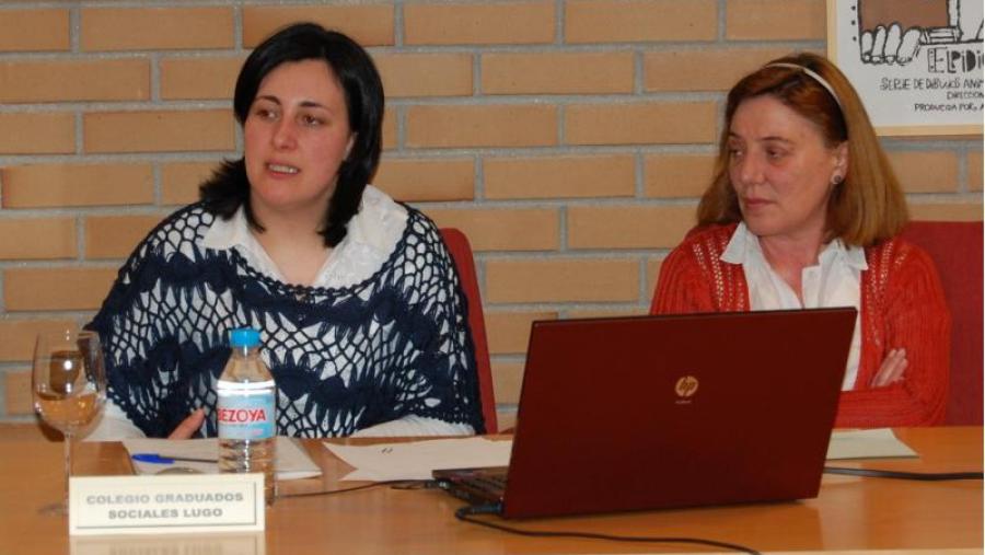 Unha das charlas da xornada informativa achegou aos asistentes a actividade que desenvolve e os servizos que se prestan desde o Colexio Oficial de Graduados Sociais de Lugo
