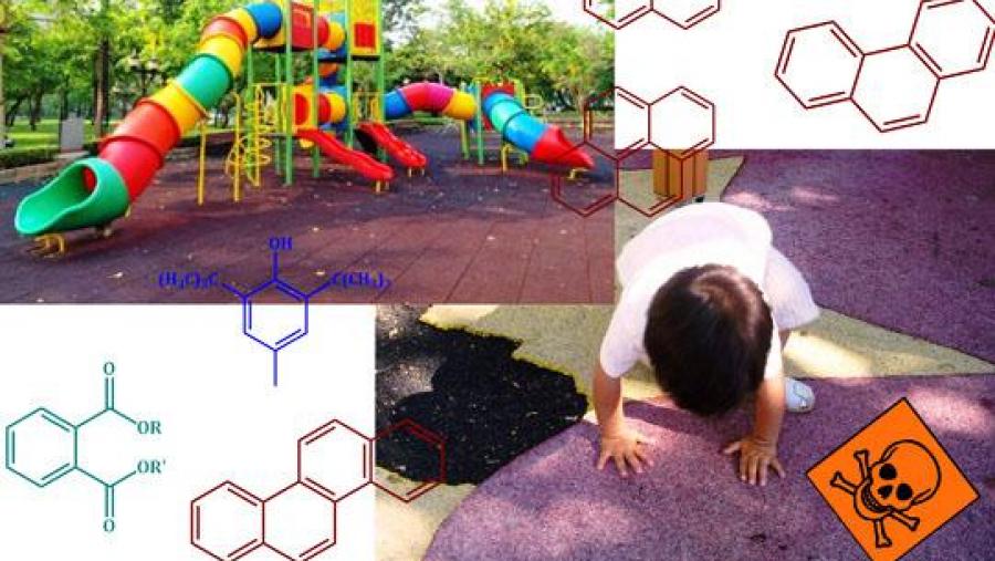 O traballo dos/as investigadores/as do laboratorio pon de manifesto a presenza de substancias orgánicas de elevada toxicidade nos solos e pavimentos de parques infantís fabricados a partir de caucho...