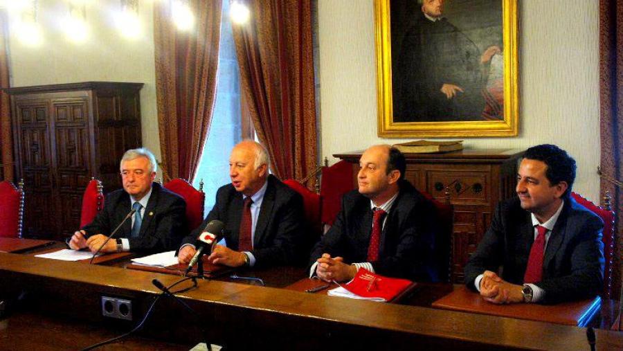 De dereita a esquerda, Juan Ortiz, Santiago Moreno, Juan Casares e Juan Viaño (Foto: Alfonso SERVIMAV)