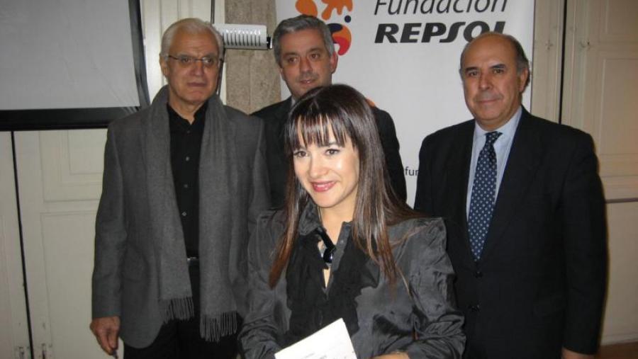 María López Sández, durante a entrega do Premio Repsol de Narrativa Breve 2012