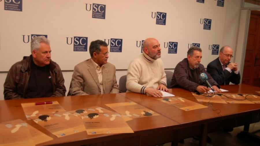 De esquerda a dereita, Enrique Porto, Habibulah Mohamed Kori, Pablo Sampedro; Santiago Jiménez e Luis Hueso