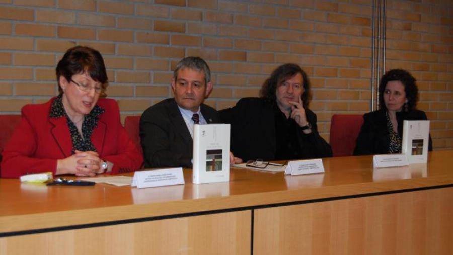 González Rey, García Herradón, Rodríguez Fer e Santiso, na Facultade de Humanidades de Lugo