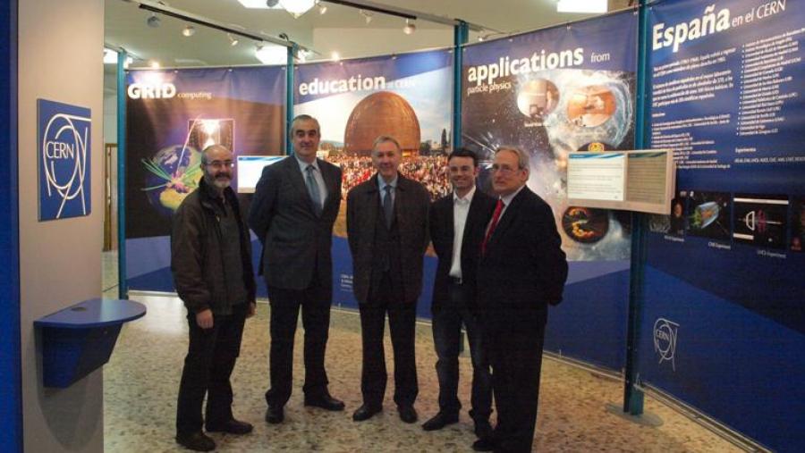 De esquerda a dereita, Néstor Armesto, José M. Sánchez, Francisco González, Juan José Saborido e Carlos Pajares. Foto: Alfonso-Servimav