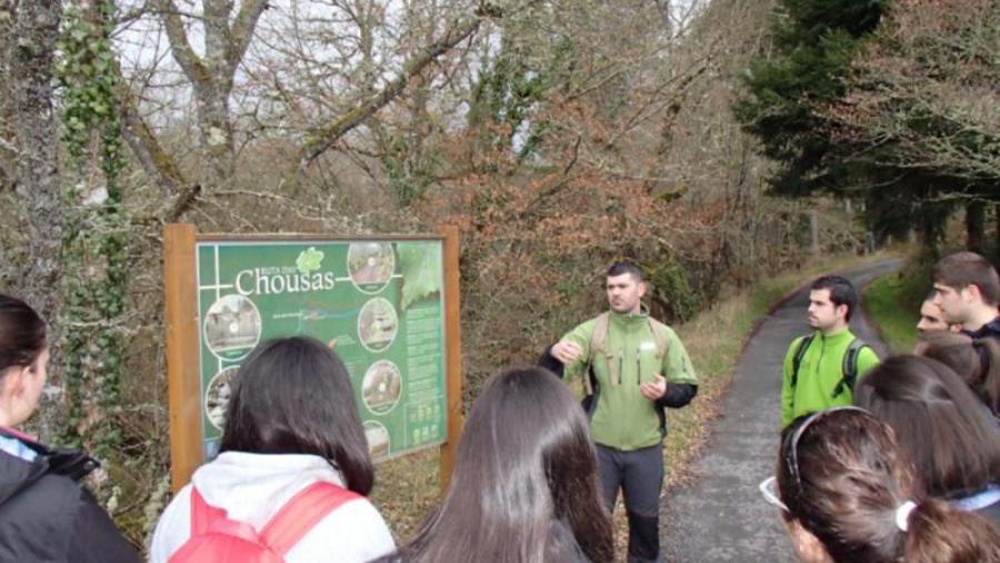 Alumnos do máster DAEN nunha das súas visitas á reserva da biosfera Terras do Miño