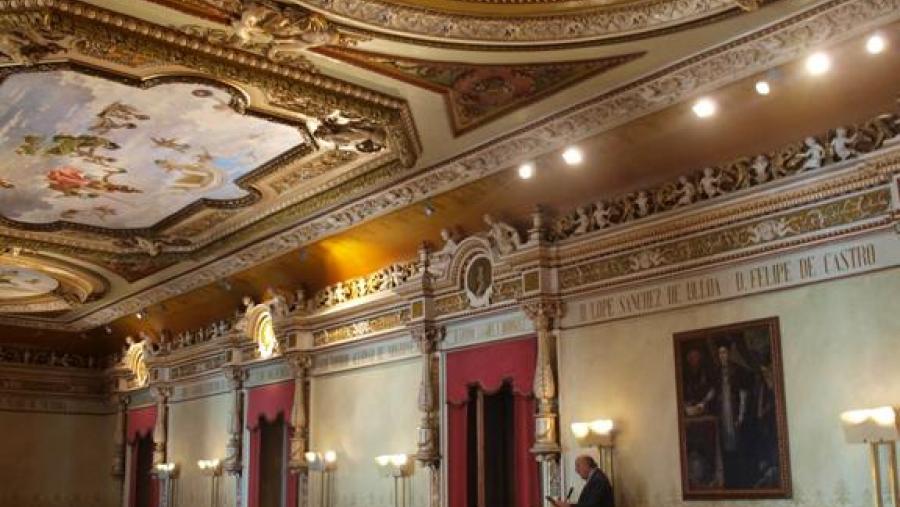 José Ramón Barreiro pronunciou a conferencia 'As humanidades no presente e no futuro’. Foto: Alfonso-Servimav