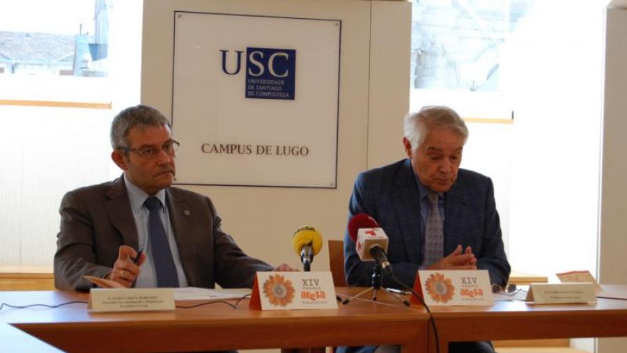 Pedro García herradón e Álvaro Rodríguez Eiras, na presentación das bases do XIV Premio Aresa