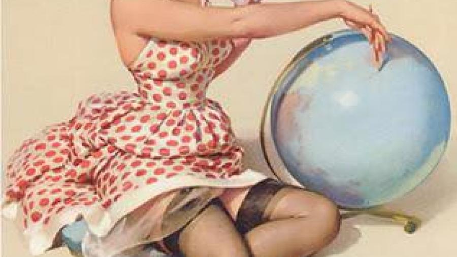 Imaxe dunha clásica pin-up