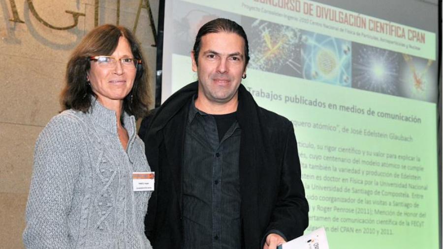 José Edelstein recibiu o seu premio este mércores no transcurso das IV Xornadas CPAN. Foto: Santi Alvite