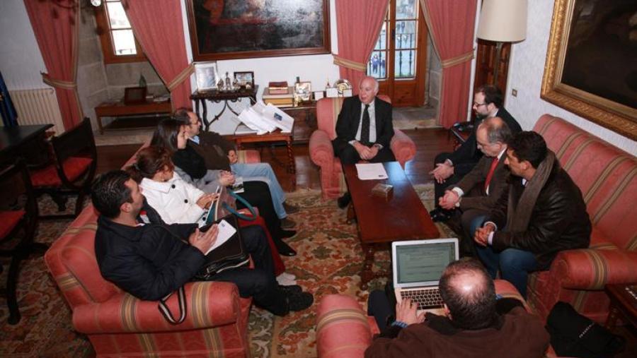 Recepción ofrecida polo reitor da USC á delegación da Coporación Investigación Agraria de Colombia