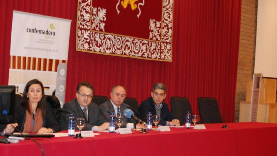 Ana Varela, Javier Bueno, Elier Ojea e Alberte Piñeiro, na Escola Politécnica Superior de Lugo