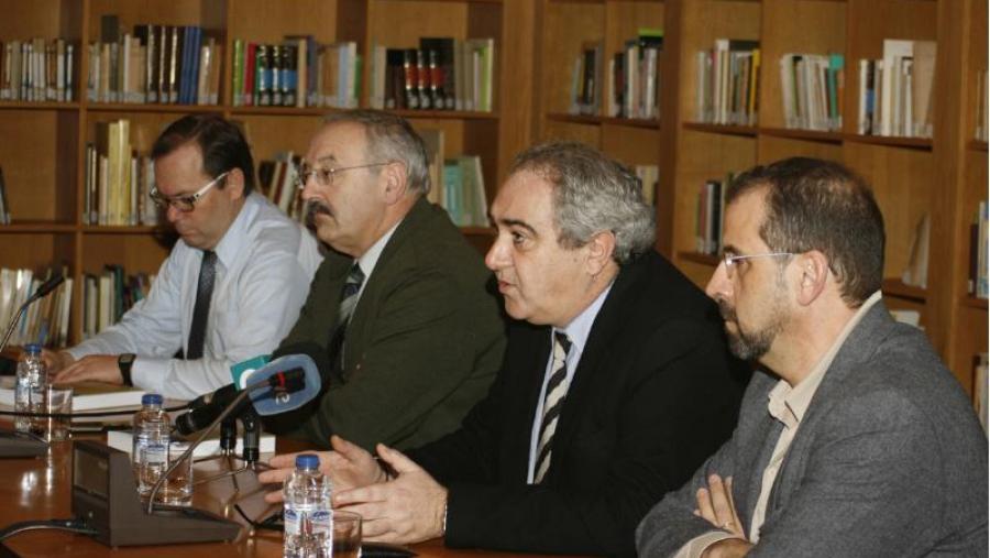 De esquerda a dereita, Gabriel Rei-Doval, Ramón Villares, Ernesto González e Henrique Monteagudo