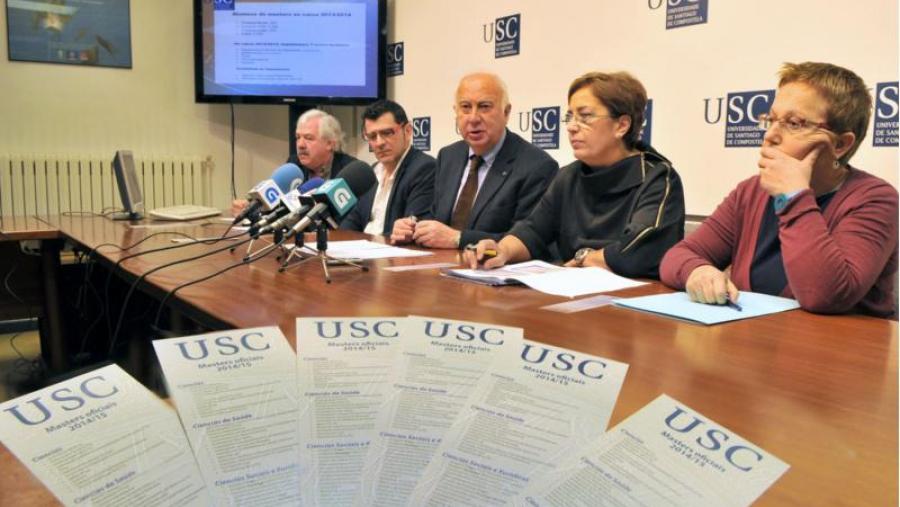 O reitor presentou publicamente a oferta de máster da USC