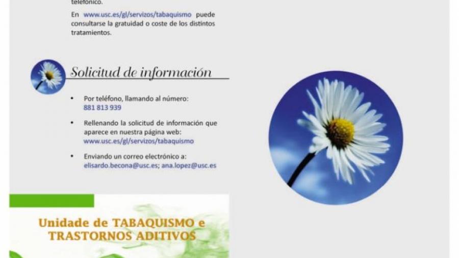 A Unidade de Tabaquismo e Trastornos Aditivos estrea denominación e amplía a súa gama de servizos