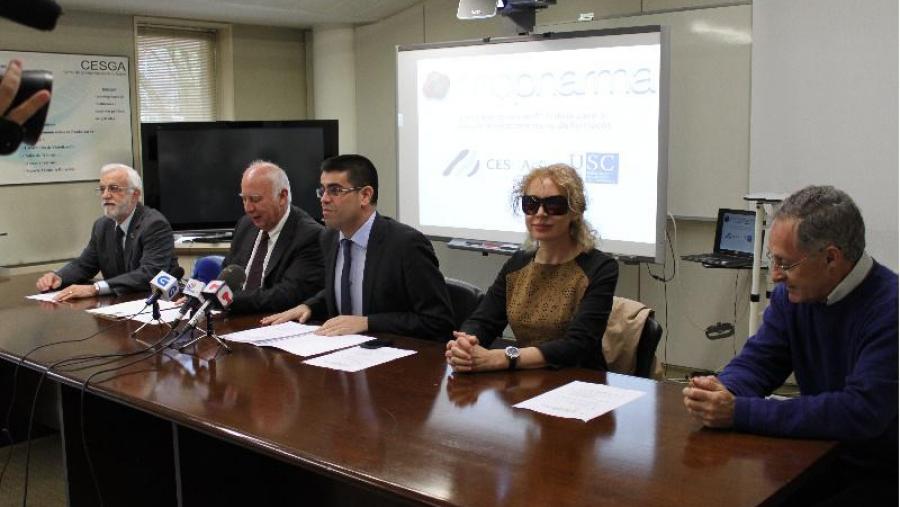 De esquerda a dereita: Javier García, Juan Casares, Manuel Varela, Mabel Loza e Ángel Carracedo