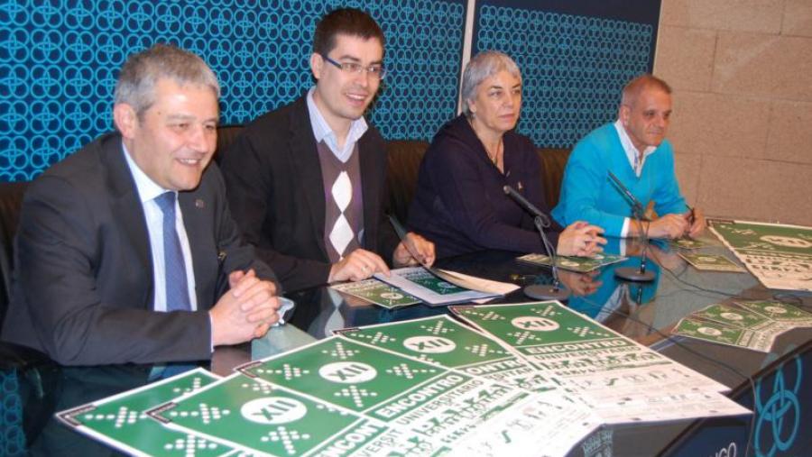 García Herradón, Outeiro, Basadre e Zahera, na presentación do XII Econtro de Danza Universitaria Contemporánea