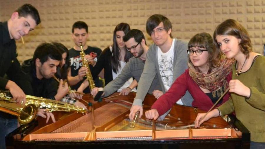 Compoñentes da agrupación de música contmporánea do CSM da Coruña Ensemble Ixor