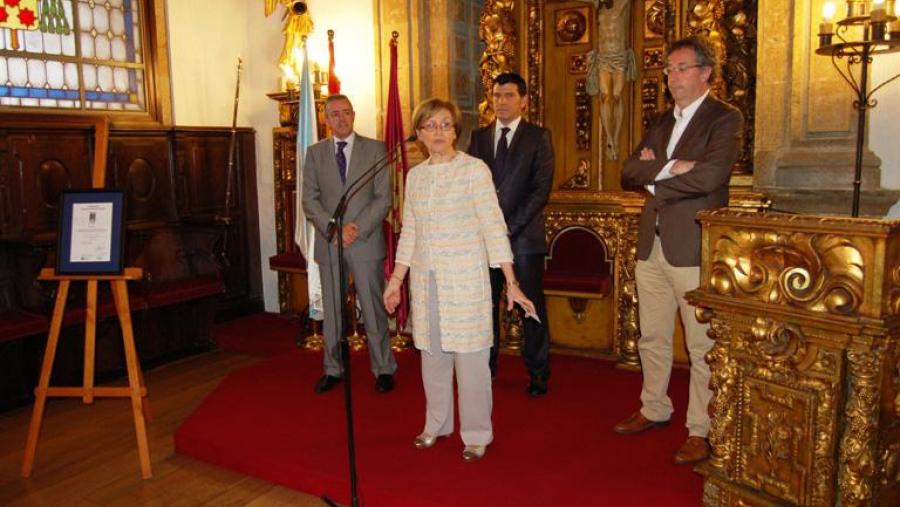 A vicerreitora de Responsabilidade Social e Calidade agradeceu a implicación dos servizos que conforman a área de Xestión en presenza de Martín Pita, Jesús López Romalde e Carlos Gómez Otero. Foto:...