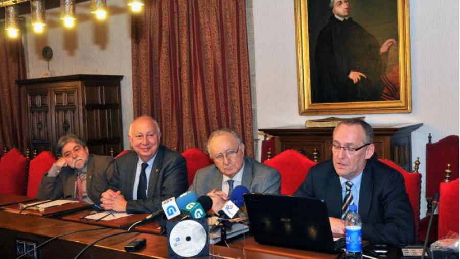 De esquerda a dereita: González Herrán, Casares Long, Alonso Montero e Blanco Valdés. Foto: Santi Alvite