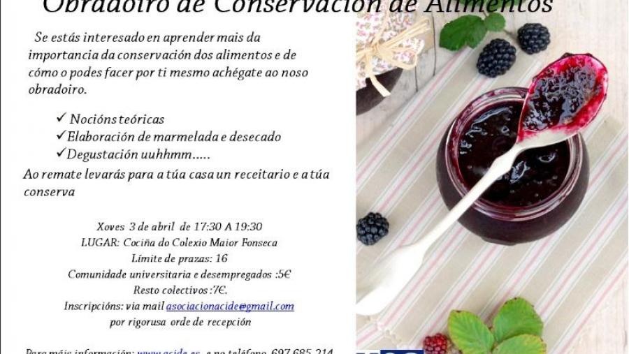 Un obradoiro no Colexio Maior Fonseca explica as claves para unha correcta conservación dos alimentos