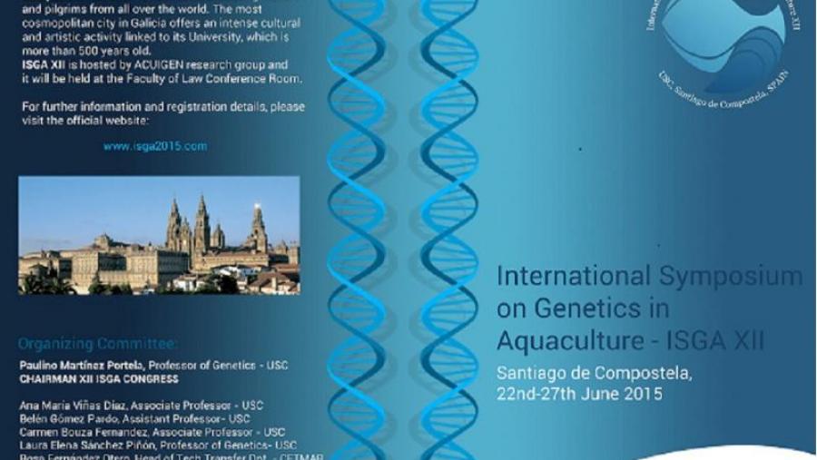 Cartaz do XII Simposio Internacional de Xenética en Acuicultura