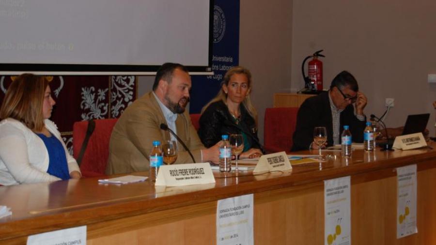 Freire, Tasende, Montes e De Ana Magán, na escola de Relacións Laborais