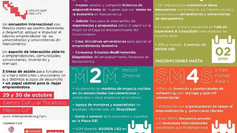 RedEmprendia Spin2014 amplía os prazos para participar nos seus tres programas de apoio a emprendedores